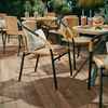 Flash Furniture Lila 2 Pack Beige Rattan Indoor-Outdoor Restaurant Stack Chair 2-TLH-037-BGE-GG